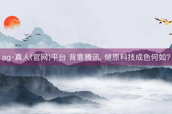 ag·真人(官网)平台 背靠腾讯， 燧原科技成色何如?